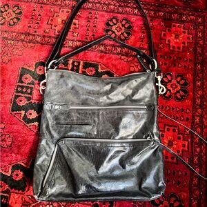 Black Leather Shoulder Bag
